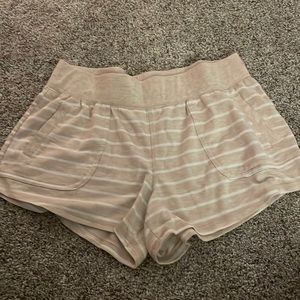Athletic Striped Beige Shorts